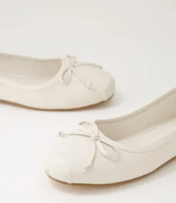 Women TOP END Flats-Aydas Vanilla Leather Ballet Flats