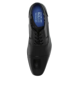 COLORADO CRAFTSMAN Dress Shoes-Azzure Black Leather Lace Up Flats