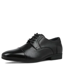 COLORADO CRAFTSMAN Dress Shoes-Azzure Black Leather Lace Up Flats