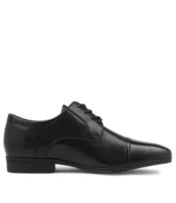 COLORADO CRAFTSMAN Dress Shoes-Azzure Black Leather Lace Up Flats