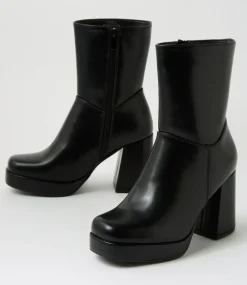 Women I LOVE BILLY Boots-Baddies Black Ankle Boots