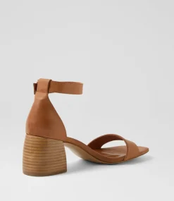 Women DIANA FERRARI Heels|Sandals-Bane Deep Tan Natural Leather Sandals