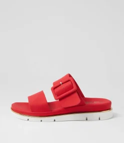 Women I LOVE BILLY Slides|Wedges-Barana Red Slides