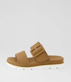 Women I LOVE BILLY Slides|Wedges-Barana Tan Slides