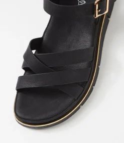 Women I LOVE BILLY Flats|Sandals-Barsala Black Sandals