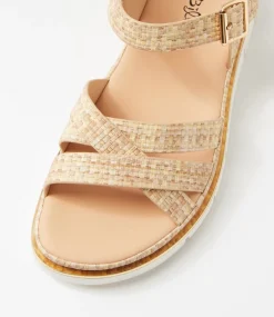 Women I LOVE BILLY Flats|Sandals-Barsala Sand Hatch Sandals