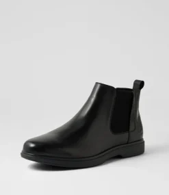 COLORADO Boots|Casuals-Bart Black Leather Chelsea Boots