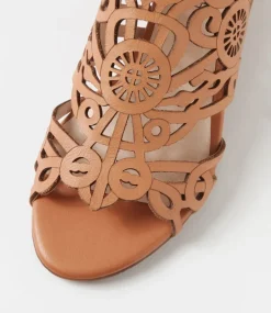Women SUPERSOFT Comfort|Heels-Baysidey Dark Tan Leather Sandals