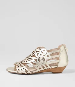 Women SUPERSOFT Comfort|Flats-Baysidey Platinum Leather Sandals