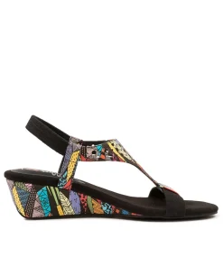 Women I LOVE BILLY Wedges|Heels-BEATRIZ BLK-BRIGHT VIVID