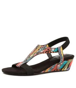 Women I LOVE BILLY Wedges|Heels-BEATRIZ BLK-BRIGHT VIVID