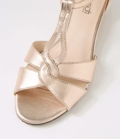 Women SUPERSOFT Comfort|Flats-Beautiy Pale Rose Gold Leather Sandals