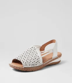 Women SUPERSOFT Comfort|Sandals-Bebi White Leather Sandals