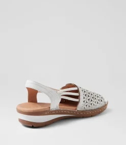 Women SUPERSOFT Comfort|Sandals-Bebi White Leather Sandals