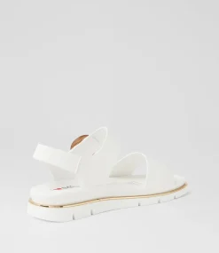 Women I LOVE BILLY Flats|Sandals-Beebeet White Sandals