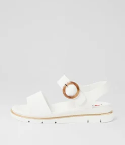 Women I LOVE BILLY Flats|Sandals-Beebeet White Sandals