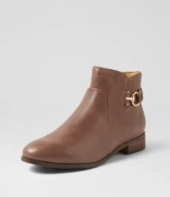 Women SUPERSOFT Boots|Comfort-Believes Coffee Leather Ankle Boots