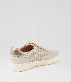Women SUPERSOFT Sneakers-Belindia Almond Champagne Leather Sneakers