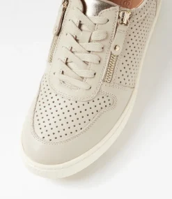 Women SUPERSOFT Sneakers-Belindia Almond Champagne Leather Sneakers