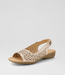 Women SUPERSOFT Comfort|Flats-Benisie Rose Gold Gum Leather Sandals