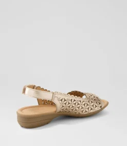 Women SUPERSOFT Comfort|Flats-Benisie Rose Gold Gum Leather Sandals