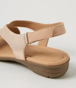 Women SUPERSOFT Flats|Sandals-Bensin Dark Nude Rose Gold Leather Sandals