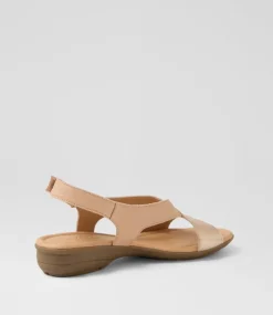 Women SUPERSOFT Flats|Sandals-Bensin Dark Nude Rose Gold Leather Sandals