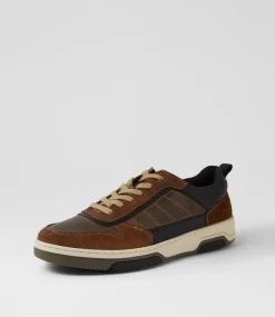 COLORADO Sneakers|Casuals-Benso Brown Black Leather Sneakers