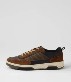 COLORADO Sneakers|Casuals-Benso Brown Black Leather Sneakers