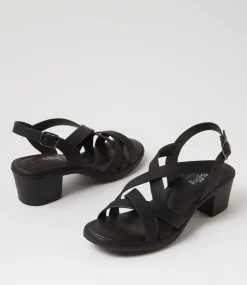 Women I LOVE BILLY Heels|Sandals-Berkon Black Sandals