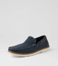 UNCUT Casuals-Bertrand Navy Flat Shoes
