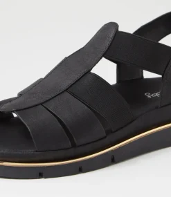 Women I LOVE BILLY Flats|Sandals-Berzek Black Sandals