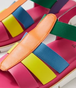 Women I LOVE BILLY Flats|Sandals-Berzek Bright Multi Sandals