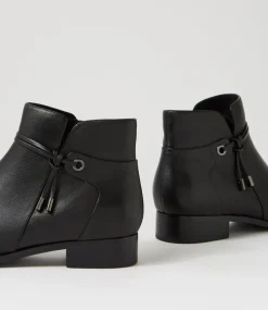 Women SUPERSOFT Boots|Comfort-Bessi Black Leather Ankle Boots