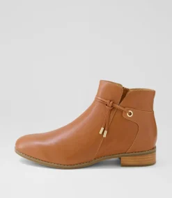 Women SUPERSOFT Boots|Comfort-Bessi Dark Rum Soft Leather Ankle Boots