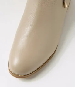 Women SUPERSOFT Boots|Comfort-Bessi Light Taupe Leather Ankle Boots