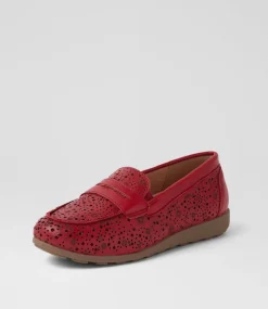 Women SUPERSOFT Comfort|Flats-Bestfriend D Dark Red Leather Flat Shoes