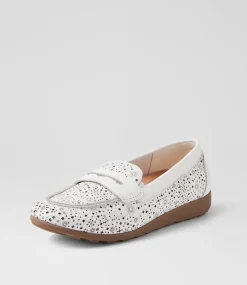 Women SUPERSOFT Comfort|Flats-Bestfriend D White Leather Flat Shoes