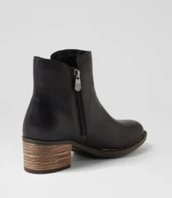 Women COLORADO Boots|Comfort-Bethal Black Leather Ankle Boots