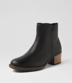 Women COLORADO Boots|Comfort-Bethal Black Leather Ankle Boots