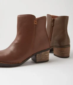 Women COLORADO Boots|Comfort-Bethal Tan Leather Ankle Boots