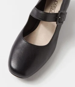 Women SUPERSOFT Comfort|Mary Janes-Bethanys Black Leather Mary Jane Heels
