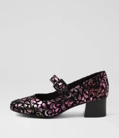 Women SUPERSOFT Mary Janes|Comfort-Bethanys Rose Petal Suede Mary Jane Heels