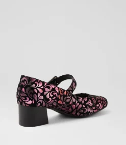 Women SUPERSOFT Mary Janes|Comfort-Bethanys Rose Petal Suede Mary Jane Heels