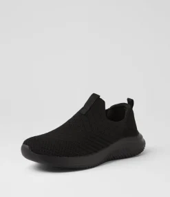 Women SUPERSOFT Sneakers-Bethie Black Knit Sneakers