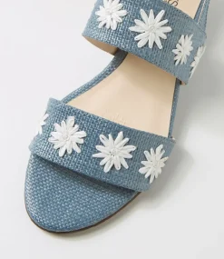 Women SUPERSOFT Comfort|Heels-Betthi Navy White Patent Synthetic Sandals