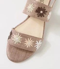 Women SUPERSOFT Comfort|Flats-Betthi Taupe Multi Synthetic Raffia Sandals
