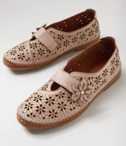 Women DIANA FERRARI Flats-Bibie Nude Tan Leather Flat Shoes