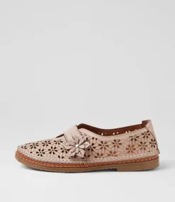 Women DIANA FERRARI Flats-Bibie Nude Tan Leather Flat Shoes