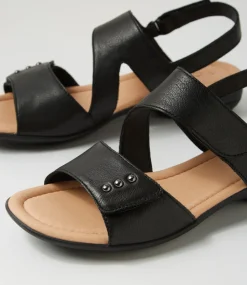 Women SUPERSOFT Comfort|Flats-Bills Black Leather Sandals